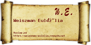 Weiszman Eulália névjegykártya